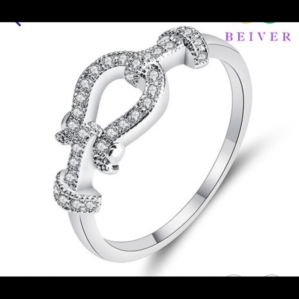 New Sterling silver stamped 925 horseshoe ring